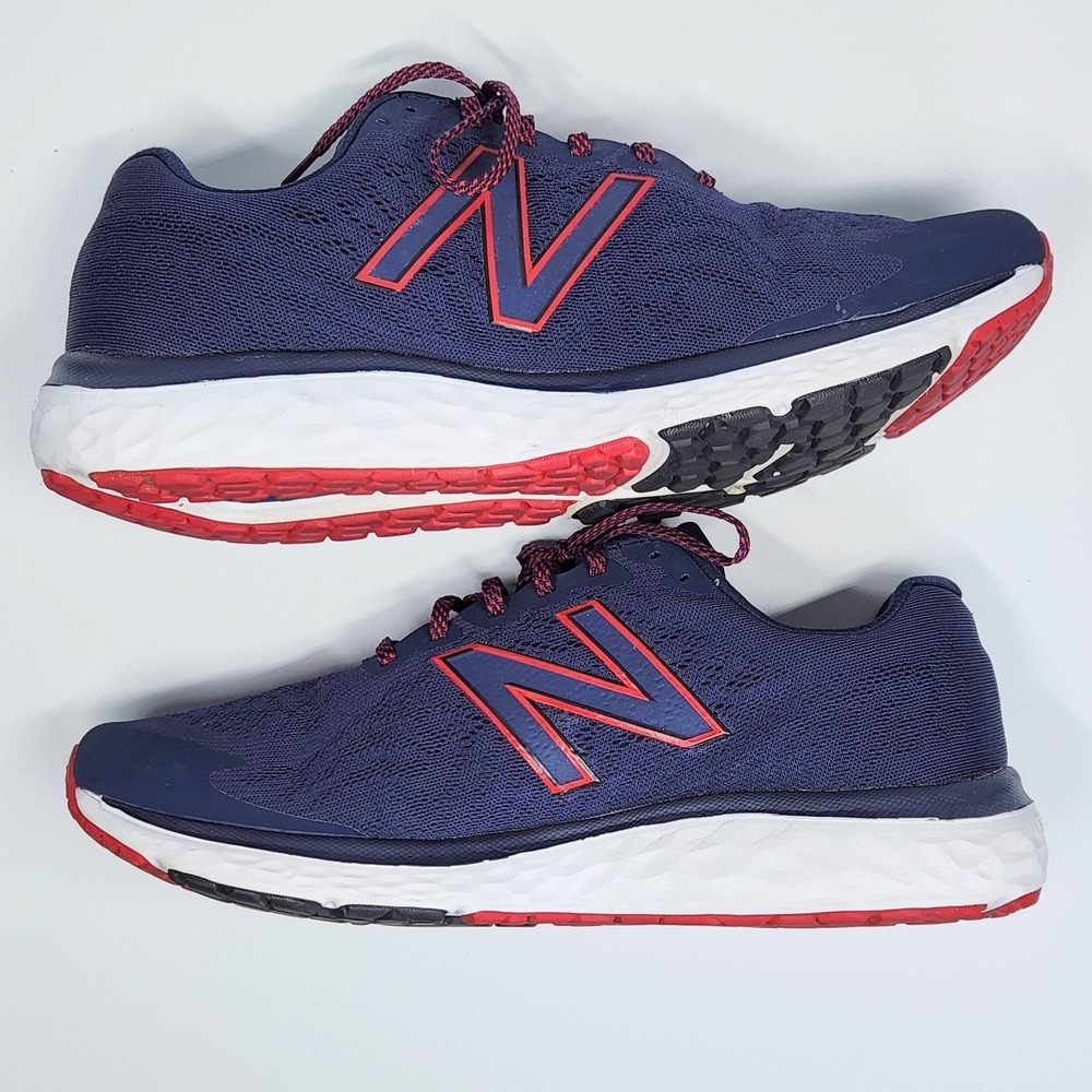 New Balance Fresh Foam 680v7 Shoes Mens Size 13 Blue Red Running Sneakers - Picture 5 of 16